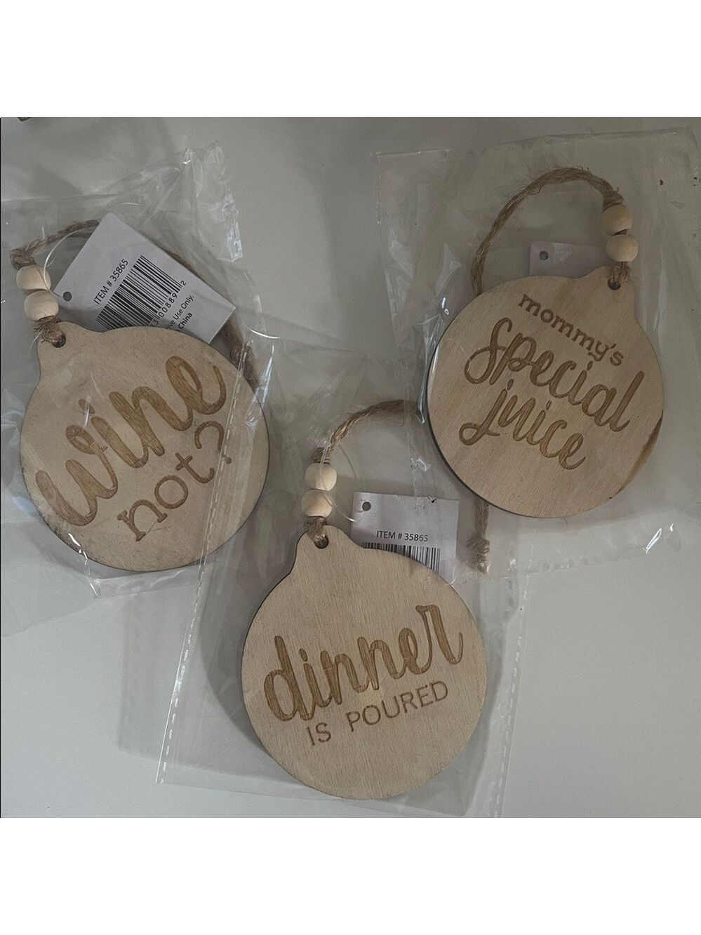 ($5) Dinner is Poured Wine Tag Set